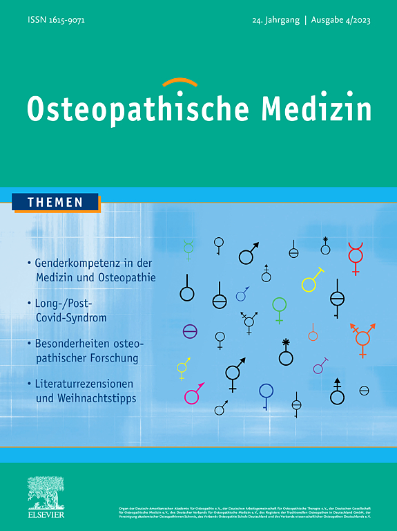 Go to journal home page - Osteopathische Medizin
